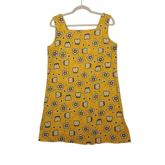 Vintage Dresses & Skirts - Vintage 60s 70s Handmade Tulip Flower Tunic Boxy Dress Fairy Hippie Groovy